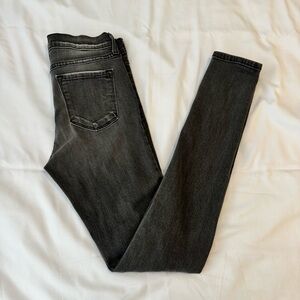 Flying Monkey Charcoal Distressed Skinny Jeans